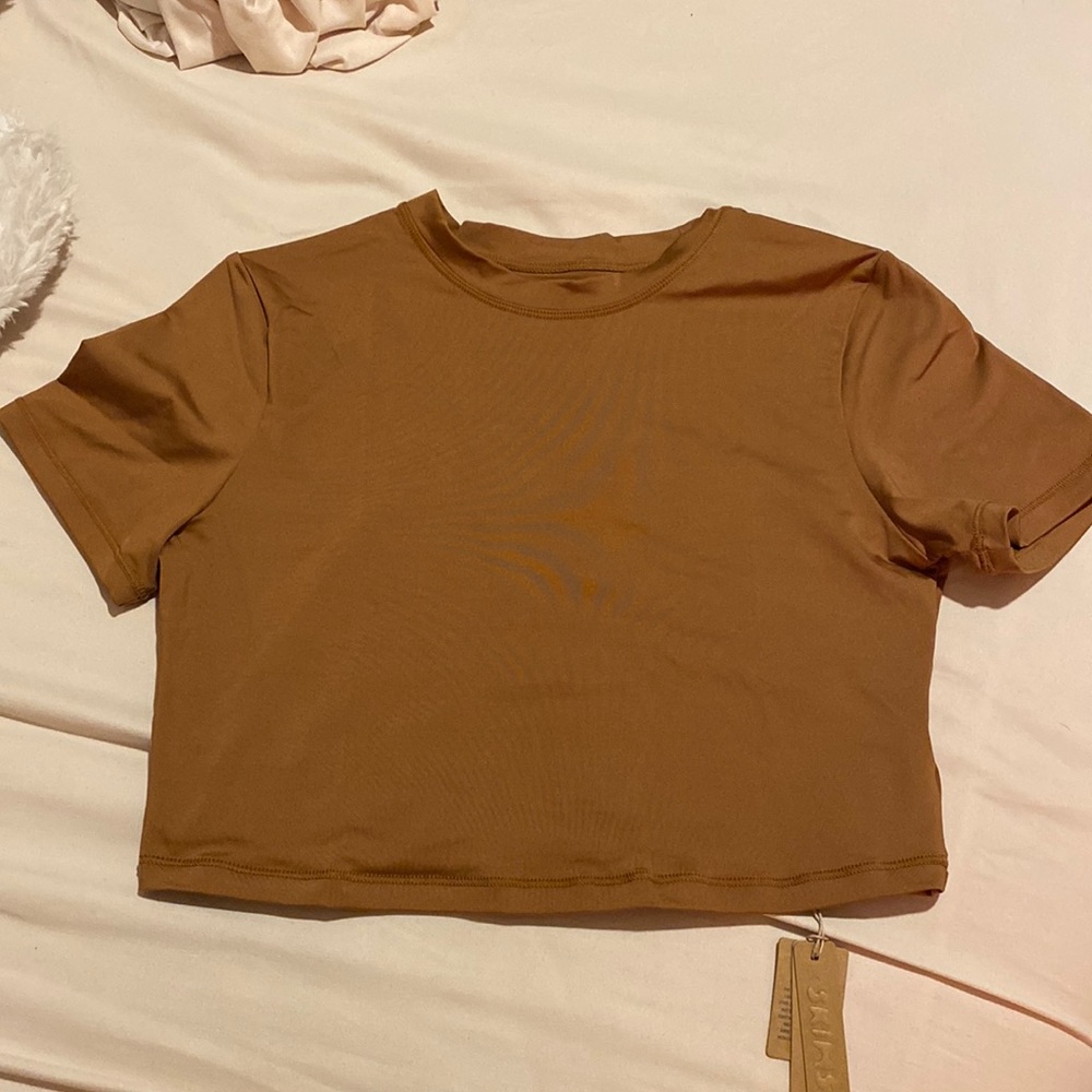 SKIMS swim top (M) Almond